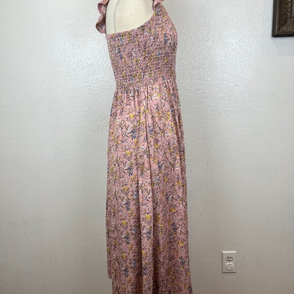 CODE X MODE Sleeveless Ruffle Summer Floral Dusty Rose Maxi Dress Size S - Picture 6 of 8